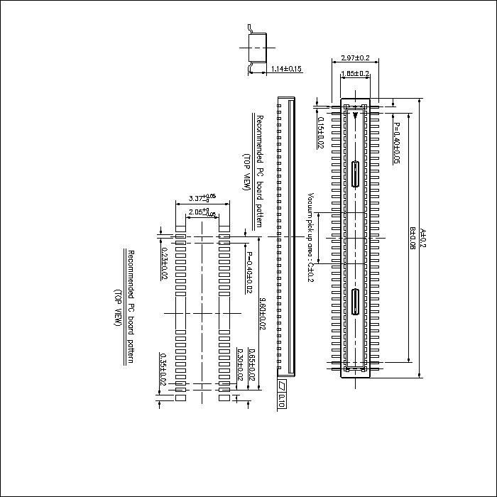0.4mm Board to Board connector,Female, mating Height=1.5~2.0mm BB0.4M-XXXX05