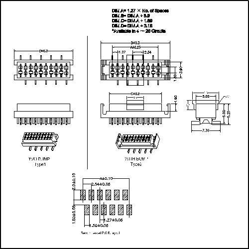 MFCM01 -XXXXX1.27mm Micro Match Socket 180° SMT (2)