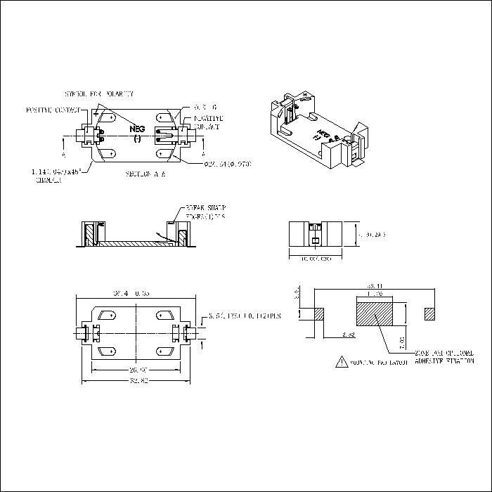 Surface Mount CR2450 Coin Cell Battery Holder
